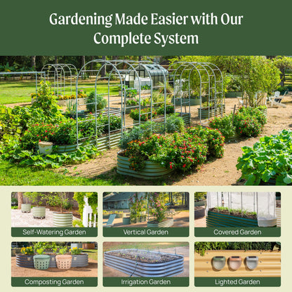 Modular Raised Garden Bed — 17" Tall, 6-in-1 Configuration | Olive Green