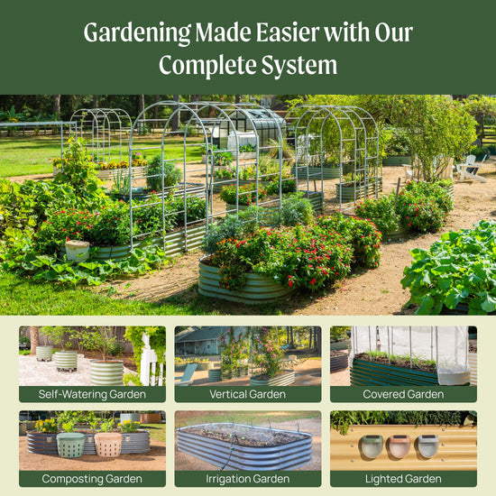 Modular Raised Garden Bed — 17" Tall, 6-in-1 Configuration | Olive Green