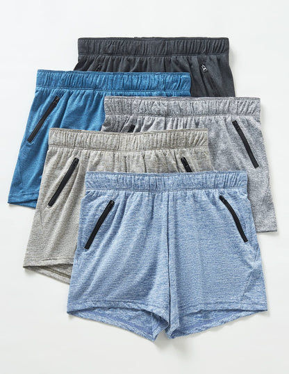 Liberty Imports women's lounge workout shorts with zipper pockets