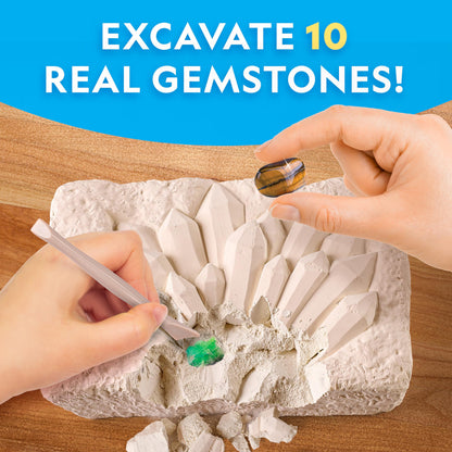 National Geographic science fundamentals kit — geology gift set with geodes and gemstones dig activities