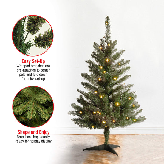 Artificial tree — National Tree Company mini Kingswood fir, 3 feet with stand