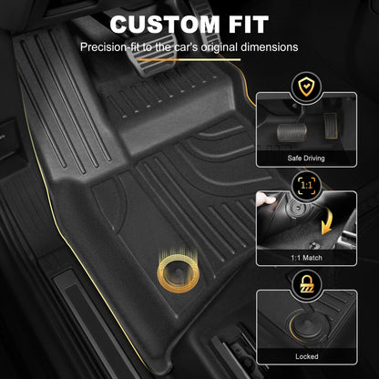 AOMSAZTO vehicle mat — all weather protection for Ford Ranger 2024-2026 SuperCrew Cab