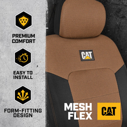 Cat® vehicle seat covers — Comfortable mesh back design in beige