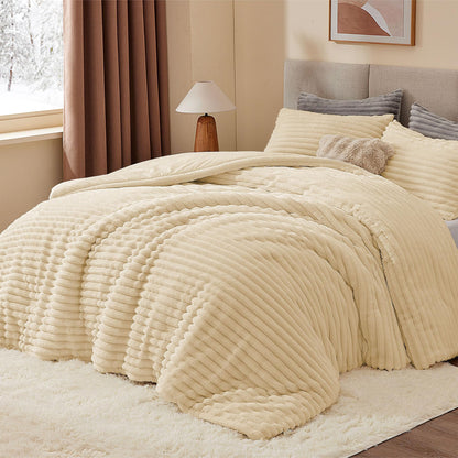 BEDELITE fleece comforter set - soft and cozy design