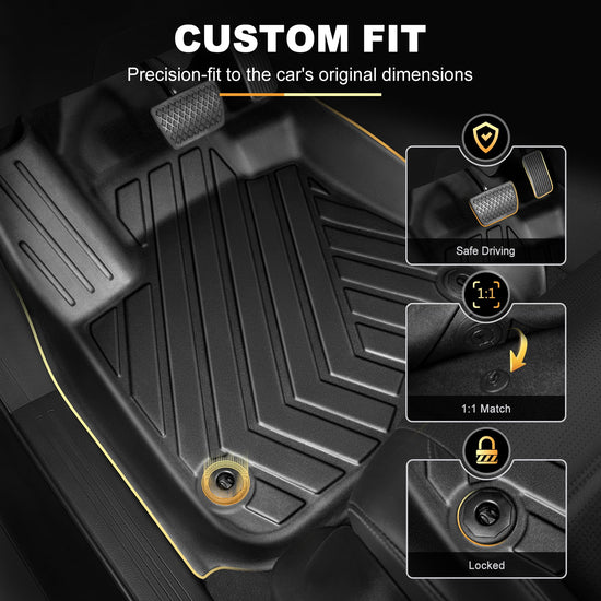 Vehicle mat — AOMSAZTO floor mats for Honda CR-V 2023-2026 with back seat protector and cargo liner