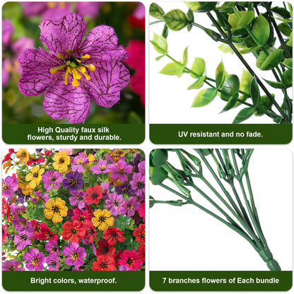 HyeFlora artificial plant — daisy and eucalyptus leaves bundle for decoration