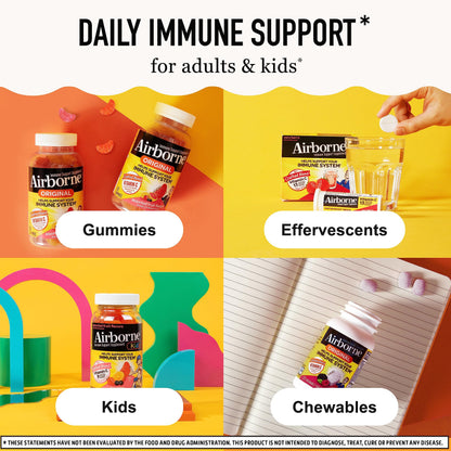 Nutritional supplement — Airborne elderberry with zinc and vitamin C gummies for adults