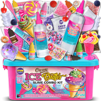 Toy slime kit — FunKidz ice cream soft slime making kit for kids ages 8-12
