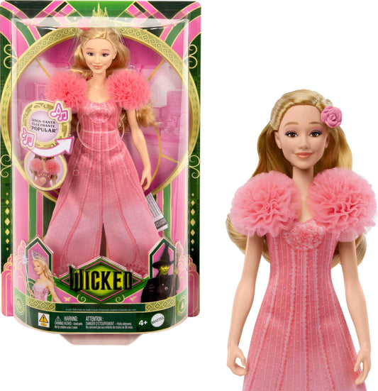 Toy figure — Mattel Wicked singing Glinda with removable outfit and accessories
