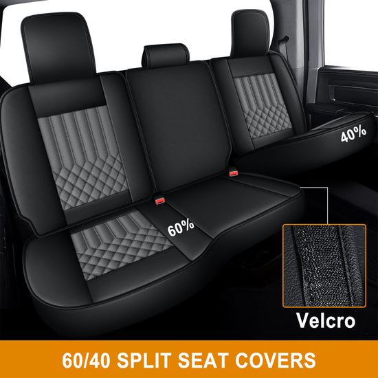 AOMSAZTO vehicle seat cover - faux leather full set for Dodge RAM trucks 2012-2026