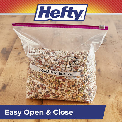 Hefty storage bags — gallon size, 120 count