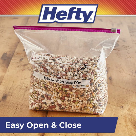 Hefty storage bags — gallon size, 120 count