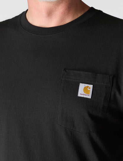 Shirt — Carhartt iconic K87 pocket in black, large