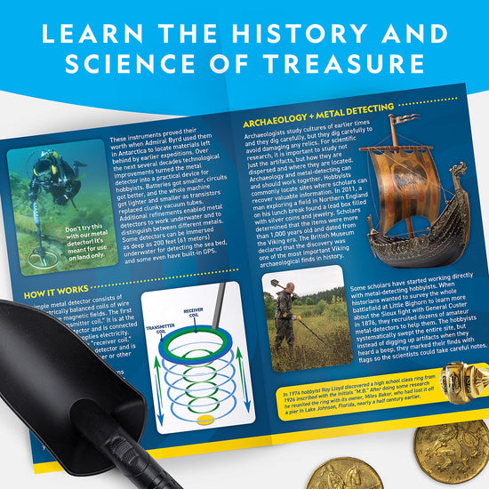 NATIONAL GEOGRAPHIC metal detector — waterproof coil with pinpoint function and LCD display
