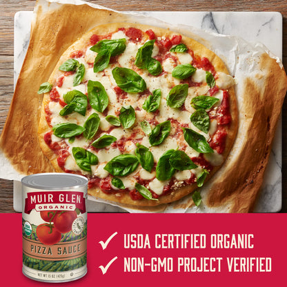 Muir Glen sauce — organic and sustainably sourced ingredientsMuir Glen sauce — organic and sustainably sourced ingredients.