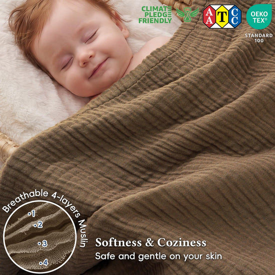 Blanket — 60% rayon 40% cotton muslin from David's Home