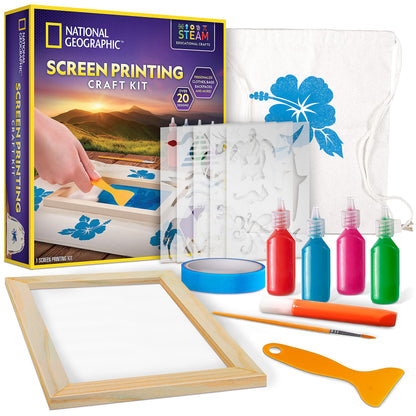 National Geographic art and craft kit — Silkscreen printing and loom weaving set