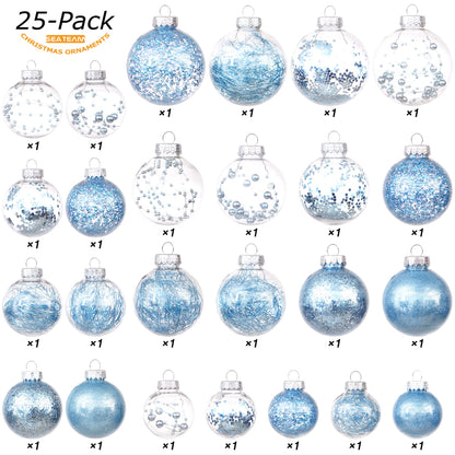 Sea Team hanging ornament — shatterproof clear plastic with delicate decorations