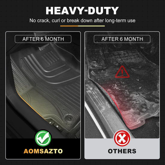 AOMSAZTO car floor mats - Heavy duty TPE all weather liners for Toyota Corolla sedan 2020-2026