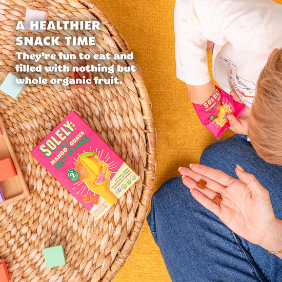 Fruit snacks — Organic whole fruit gummies with three ingredients