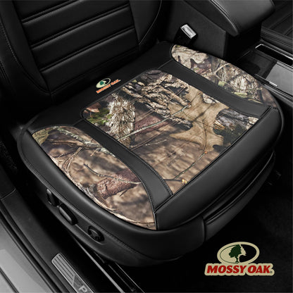 Mossy Oak vehicle seat cover — luxury faux leather with anti-slip design and storage bags