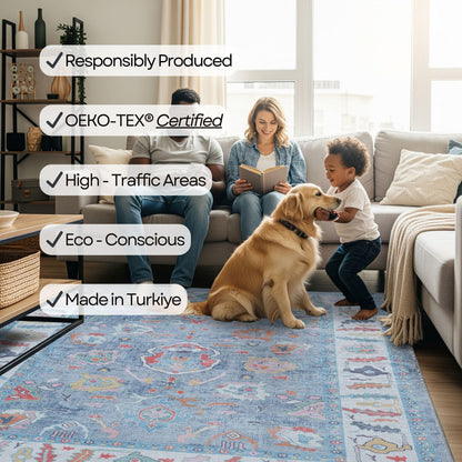 Fame Rugs modern oushak rug — vintage Turkish oriental design for living room and bedroom