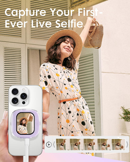 Yatao Mini Selfie Monitor Screen for iPhone, Plug & Play with Mirror