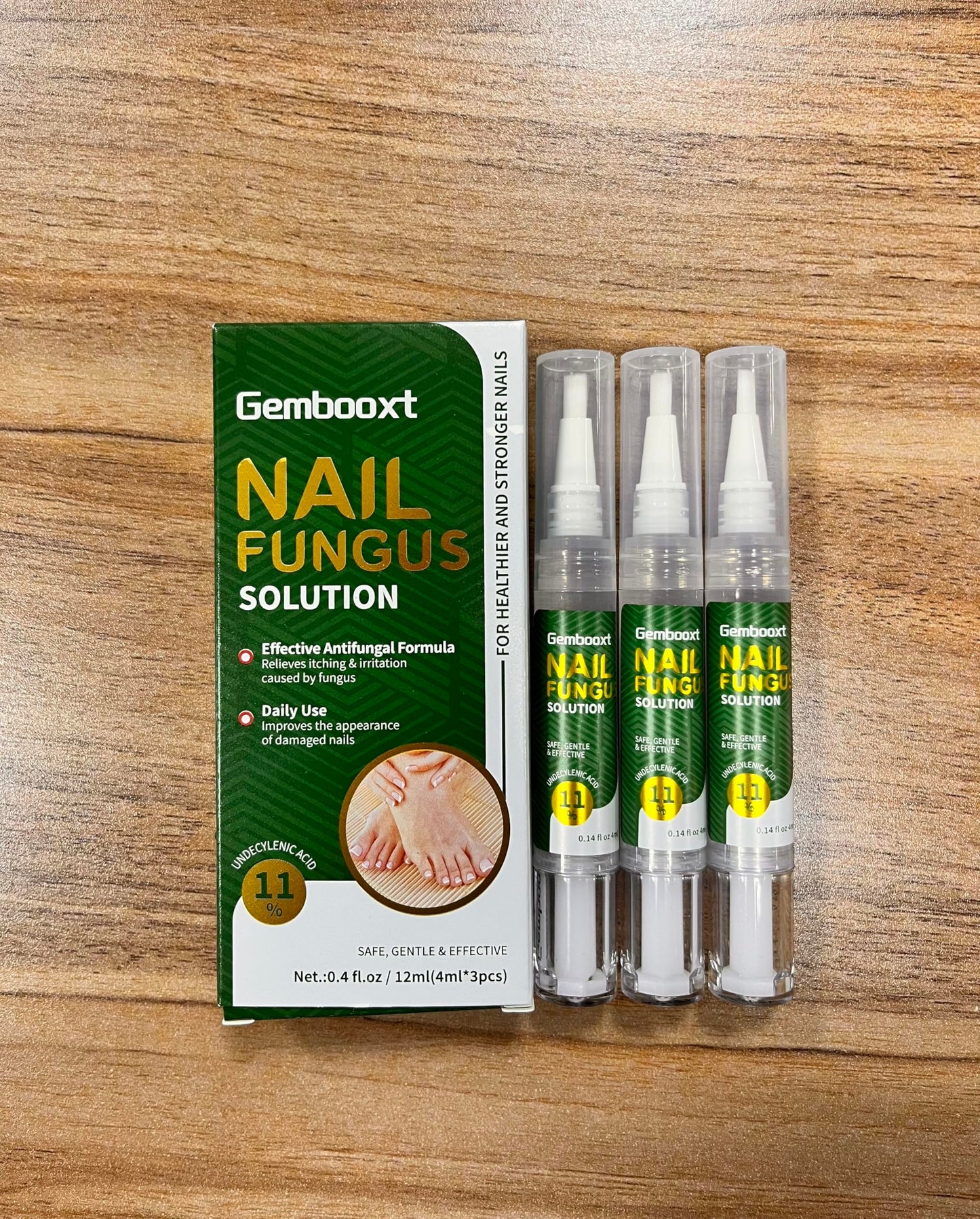 Gembooxt Premium Toenail Fungus Pen-Toenail Fungus Treatment Extra Strength with Undecylenic Acid & Tea Tree Oil, Fast-Acting Nail Repair Pen for Damaged Nails,Nail Repair Pen-Nail Health & 11PCS