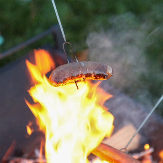 MalloMe marshmallow roasting fork — 32 inch long design for campfire fun