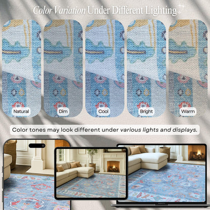 Fame Rugs modern oushak rug — vintage Turkish oriental design for living room and bedroom