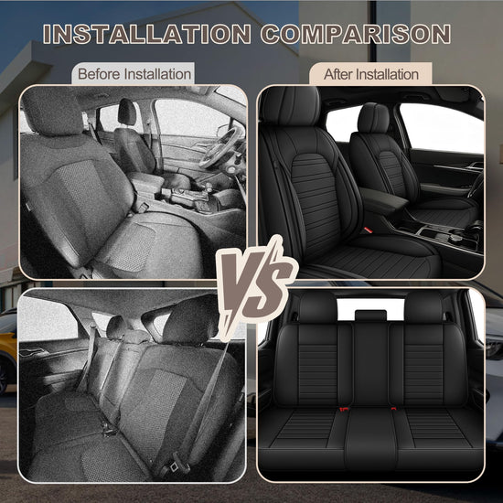 Vehicle seat cover — AOMSAZTO waterproof faux leather for Kia Seltos 2021-2026.
