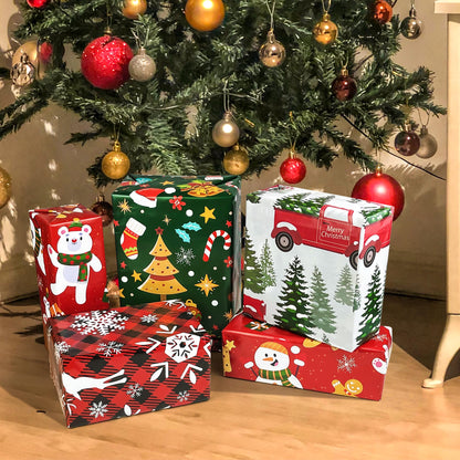 OHOME gift wrap — jumbo Christmas wrapping paper in red, green and white