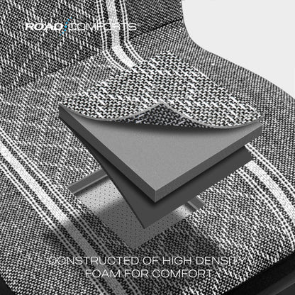Road Comforts vehicle seat cover — Gray diamond jacquard fabric, airbag compatible