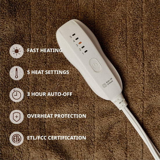 Templewet heated blanket - 4 heating levels and 3 hours auto off function