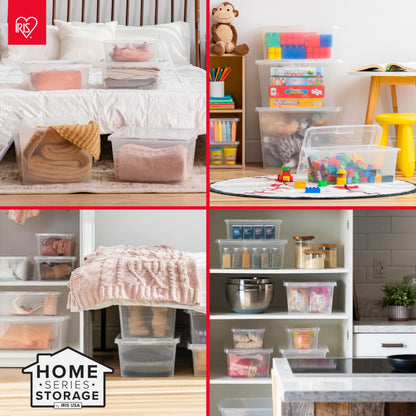 Storage box — BPA-free plastic with lid and stackable design from IRIS USA
