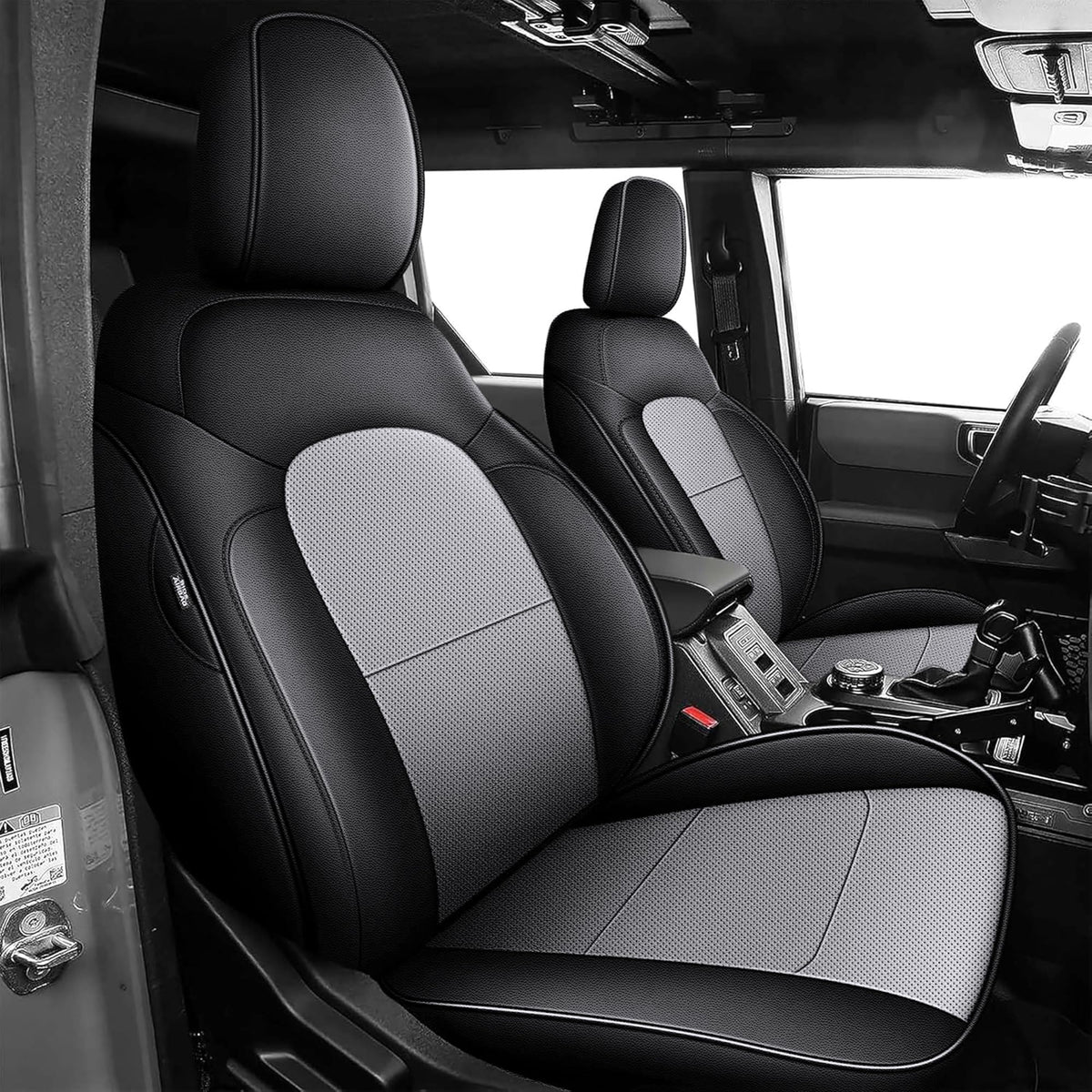 AOMSAZTO vehicle seat cover — Custom fit faux leather for Ford Bronco 4-Door 2021-2025 excluding Raptor