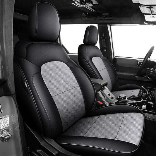 AOMSAZTO vehicle seat cover — Custom fit faux leather for Ford Bronco 4-Door 2021-2025 excluding Raptor