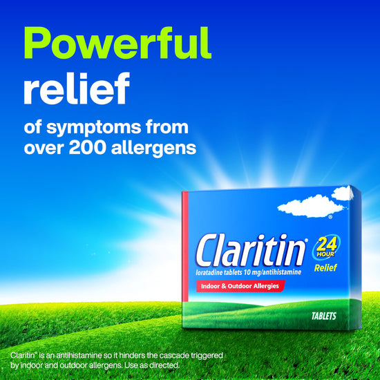 Claritin allergy medicine — 24 hour non-drowsy relief, 100 count tablets