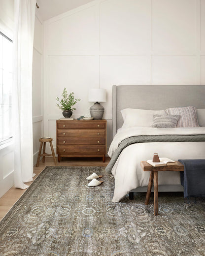 RUG — Loloi II Layla Collection vintage inspired taupe/stone sample rug 18 x 18RUG — Loloi II Layla Collection taupe/stone sample rug 18 x 18 low pile