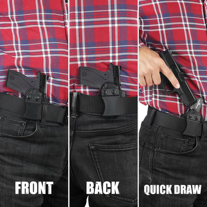 IWB Holster for Smith & Wesson Bodyguard 2.0 TS & NTS Pistol .380 ACP - Concealed Carry Inside Waistband Holster with Secure Snap Lock, Slim Profile & Lightweight Durability