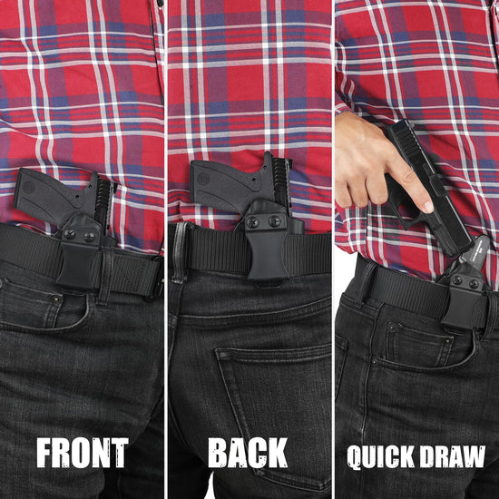IWB Holster for Smith & Wesson Bodyguard 2.0 TS & NTS Pistol .380 ACP - Concealed Carry Inside Waistband Holster with Secure Snap Lock, Slim Profile & Lightweight Durability