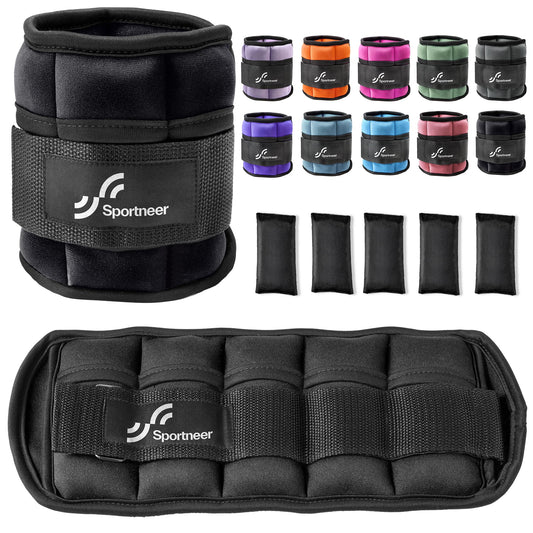 Sportneer adjustable ankle weights - removable sandbags for versatile workouts