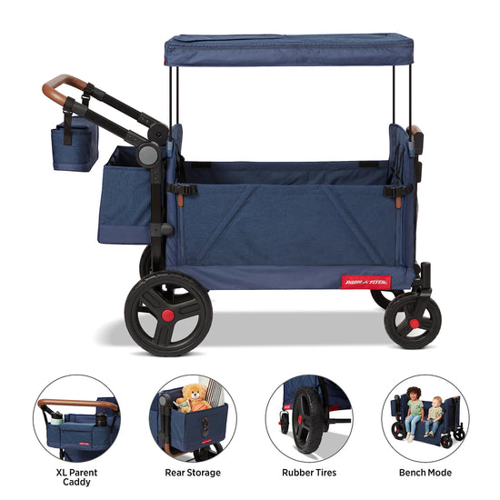 Radio Flyer Atlas stroll n wagon — folding design for kids 1 and up