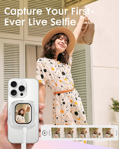 Yatao Mini Selfie Monitor Screen for iPhone, Plug & Play with Mirror