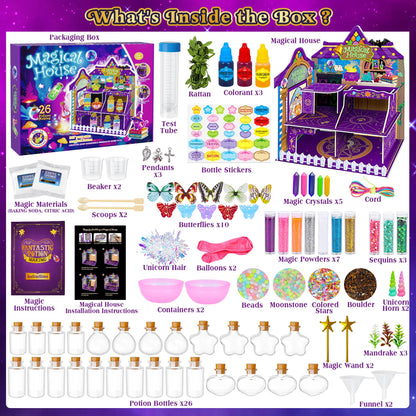 CARTELL fairy magic potions kit — 26 DIY mixed potion bottles for ages 6 and up