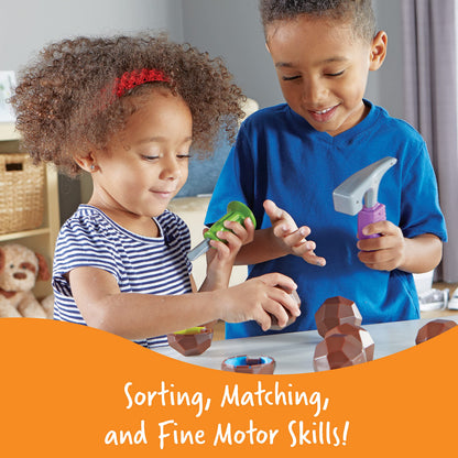 Learning Resources Rock 'n gem surprise activity set — sorting and counting skills 19 pieces ages 3+