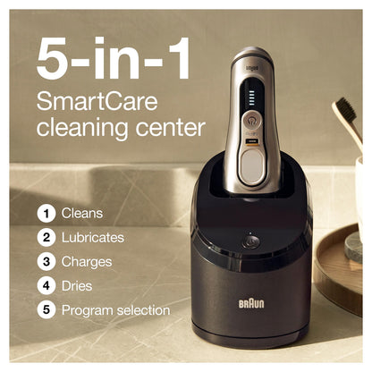 Braun Series 8 electric shaver — close and gentle on dense beards