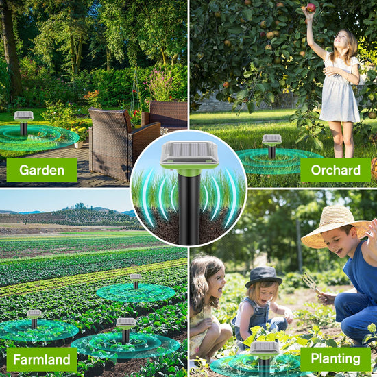 4 repellente per topi con conversione intelligente della frequenza ad ultrasuoni, repellente per roditori ad ultrasuoni, adatto per topi, donnola gialla, raccoon, roditori