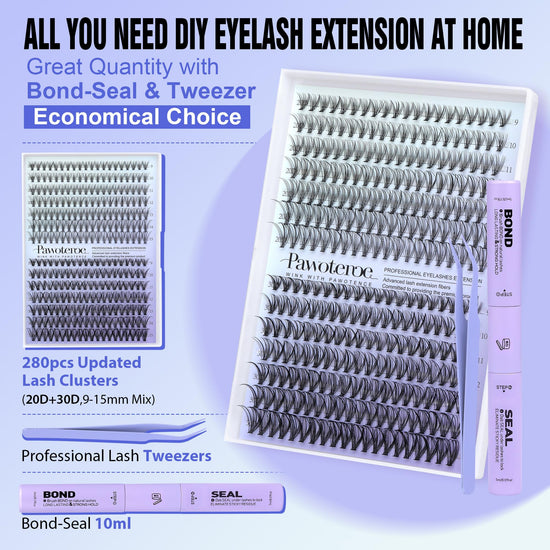 False eyelash kit — Lash clusters by Pawotence