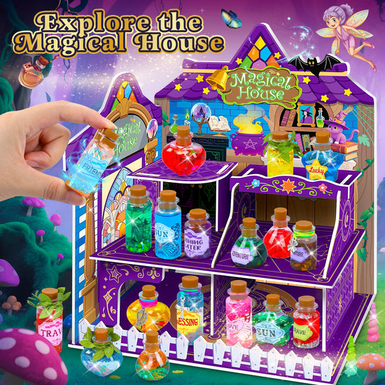 CARTELL fairy magic potions kit — 26 DIY mixed potion bottles for ages 6 and up